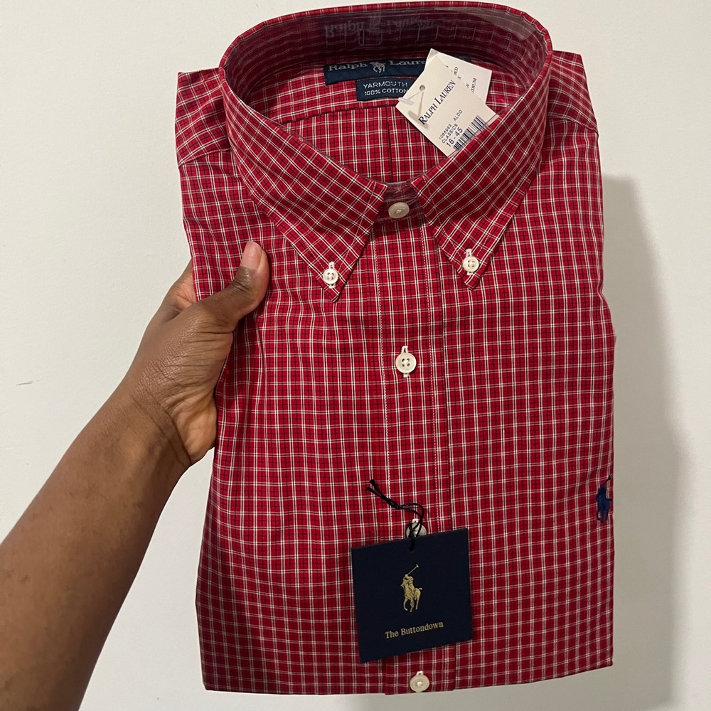 Ralph Lauren Red Plaid Button-Down Shirt